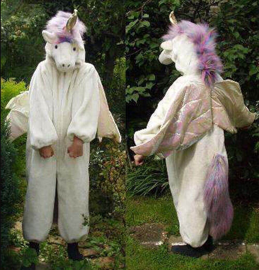 Plush Unicorn Pegasus Costume Wings Rainbow Tail Girls Boys 7 8 Costco
